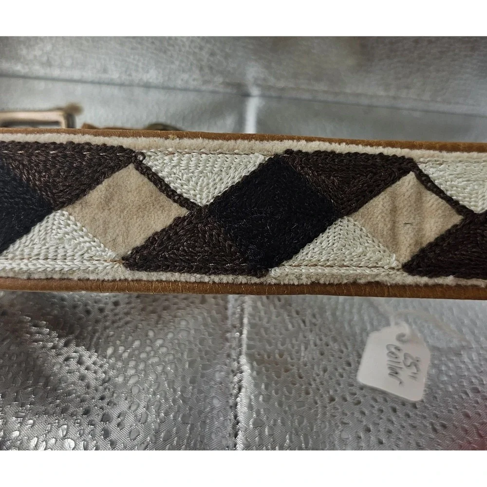 Hand Woven- Embroidered Dog Collar Africa Size 25 Inches NWT
